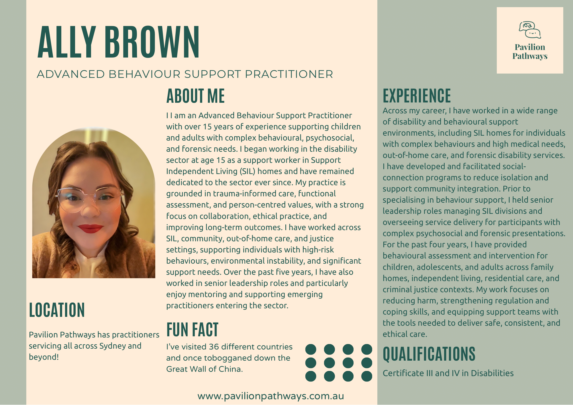 Website About Me - Ally