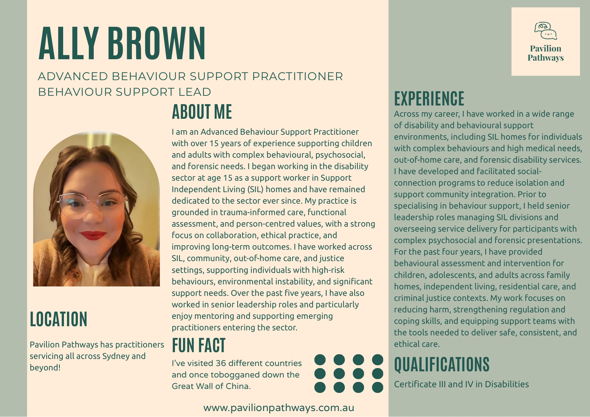 Website About Me - Ally